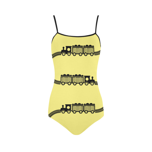 Train Tracks Strap Swimsuit ( Model S05)