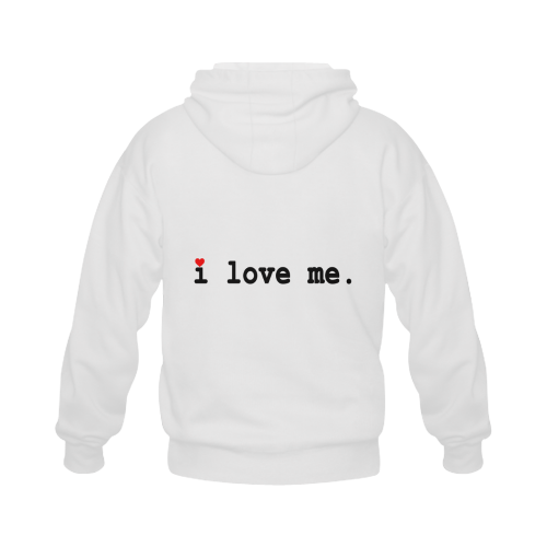i love me Gildan Full Zip Hooded Sweatshirt (Model H02)