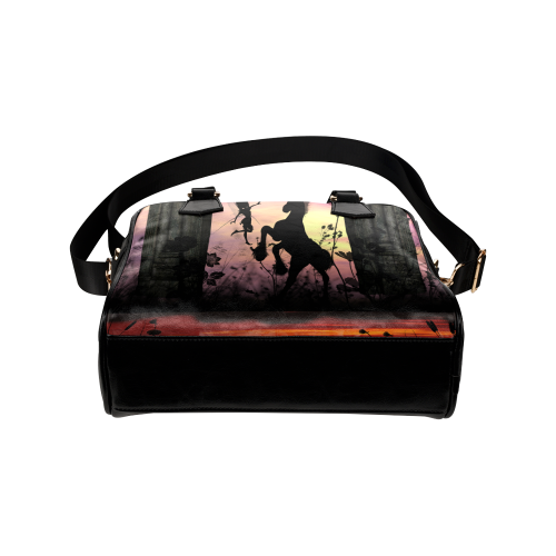 Wonderful fairy with foal in the sunset Shoulder Handbag (Model 1634)