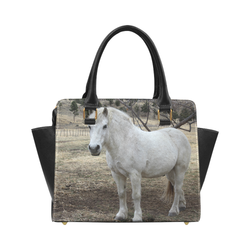 White Horse by Martina Webster Classic Shoulder Handbag (Model 1653)