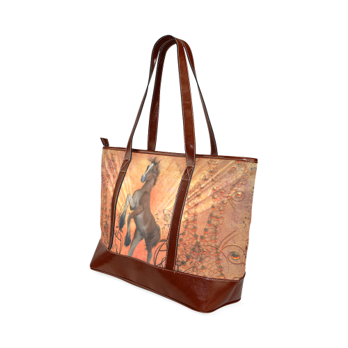 Awesome, cute foal with floral elements Tote Handbag (Model 1642)