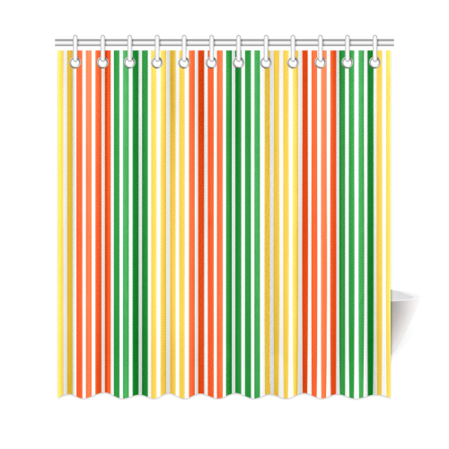 Rasta Stripes Shower Curtain 69"x72"
