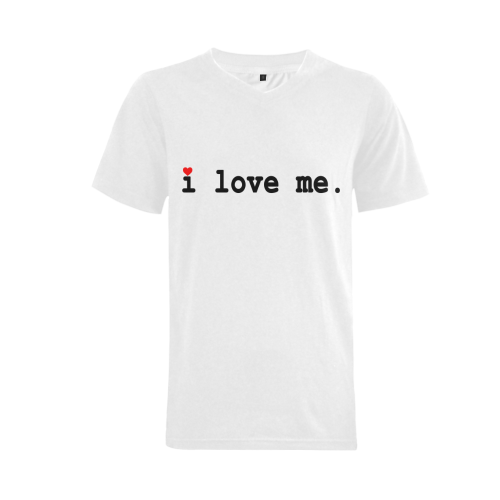 i love me Men's V-Neck T-shirt  Big Size(USA Size) (Model T10)