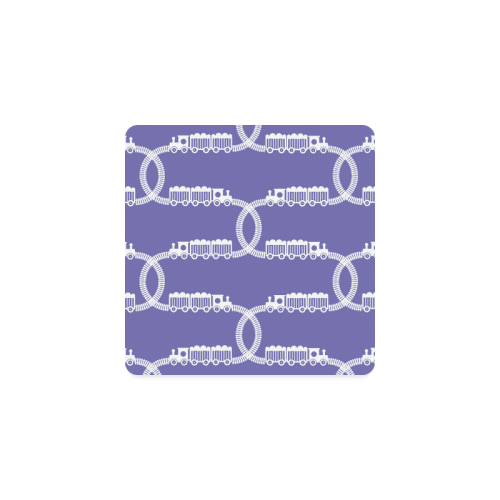 Train Tracks Pattern Square Coaster