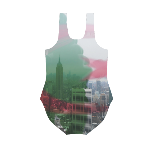 NYC Algeria Panorama Vest One Piece Swimsuit (Model S04)