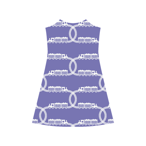 Train Tracks Pattern Alcestis Slip Dress (Model D05)