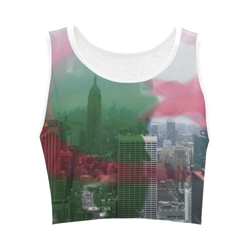 NYC Algeria Panorama Women's Crop Top (Model T42)