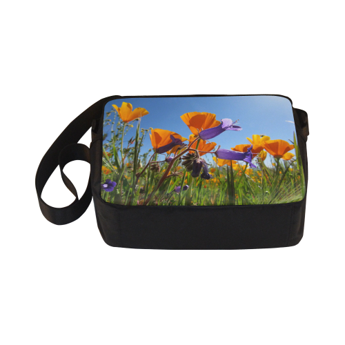 Poppy and wild flower by Martina Webster Classic Cross-body Nylon Bags (Model 1632)