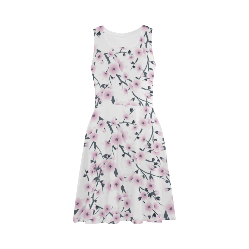 pink and white sundress
