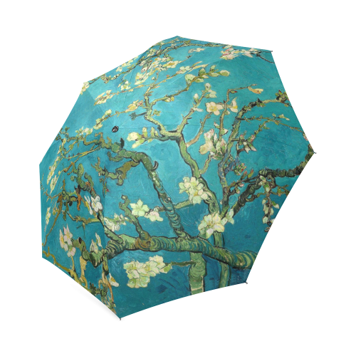 Vincent Van Gogh Blossoming Almond Tree Floral Art Foldable Umbrella (Model U01)