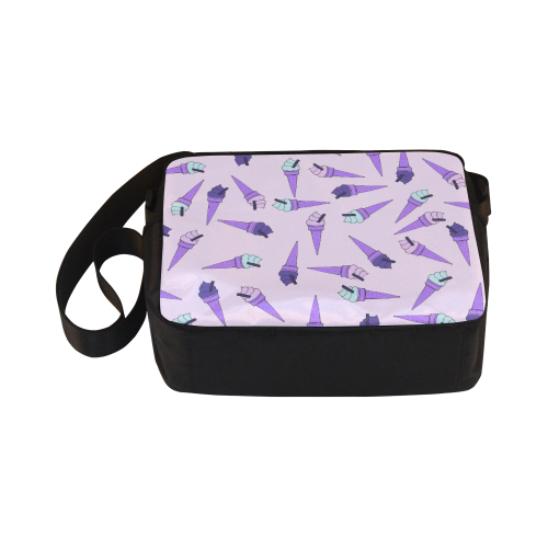 Purple Ice Cream Fun Classic Cross-body Nylon Bags (Model 1632)