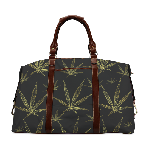 golden leaf pattern Classic Travel Bag (Model 1643)