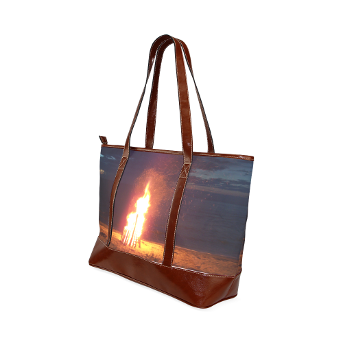 Beach Bonfire Blazing Tote Handbag (Model 1642)