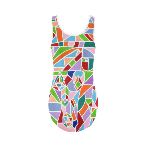 Sacred Geometry Vest One Piece Swimsuit (Model S04)