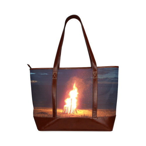 Beach Bonfire Blazing Tote Handbag (Model 1642)