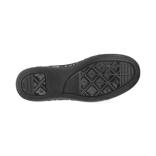 CELTIC KNOT pattern - black white Women's Classic Canvas Shoes (Model 018)