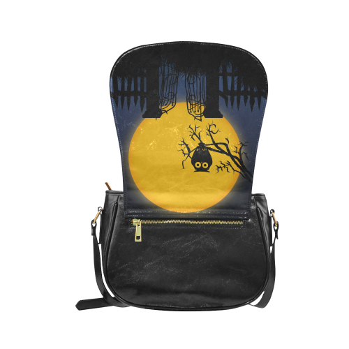 Happy Halloween with  a owl in the night Classic Saddle Bag/Large (Model 1648)