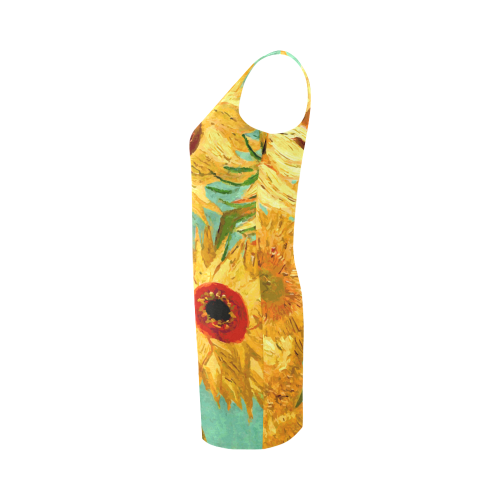 Van Gogh Sunflowers Floral Medea Vest Dress (Model D06) ID D602109