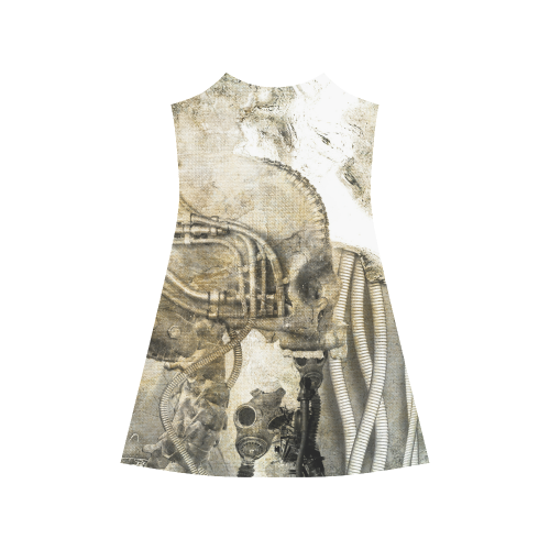 Awesome technical skull, vintage design Alcestis Slip Dress (Model D05)