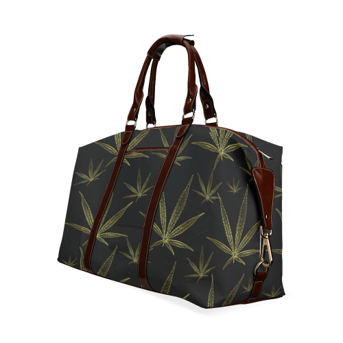 golden leaf pattern Classic Travel Bag (Model 1643)