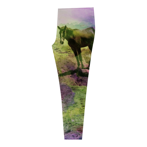 watercolor horses by Martina Webster Cassandra Women's Leggings (Model L01)