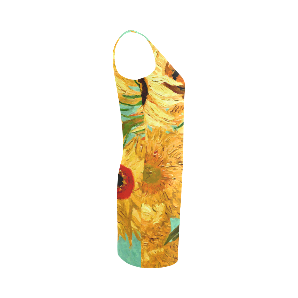Van Gogh Sunflowers Floral Medea Vest Dress (Model D06) ID D602109