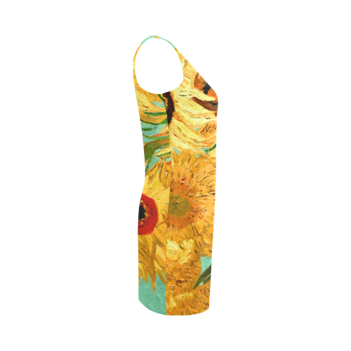 Van Gogh Sunflowers Floral Medea Vest Dress (Model D06) ID D602109