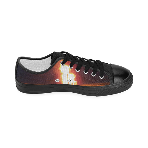 Beach Bonfire Blazing Women's Classic Canvas Shoes (Model 018)