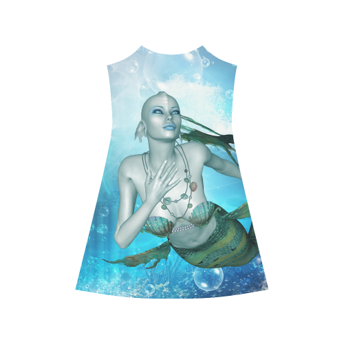 Wonderful mermaid in blue colors Alcestis Slip Dress (Model D05)