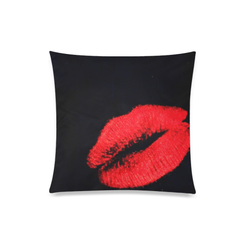 Red Lips Kiss Custom Zippered Pillow Case 20"x20"(One Side)