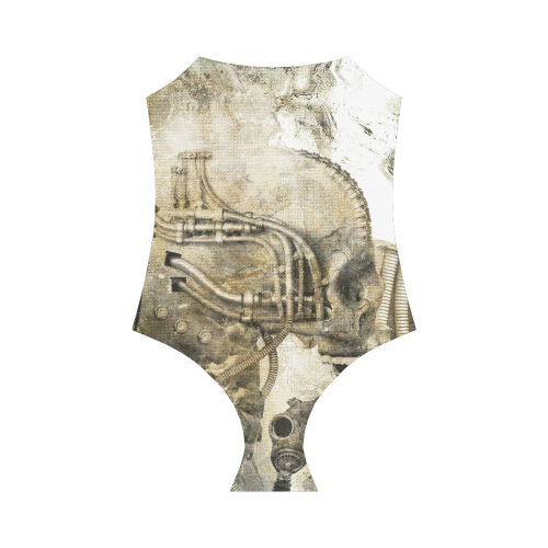 Awesome technical skull, vintage design Strap Swimsuit ( Model S05)