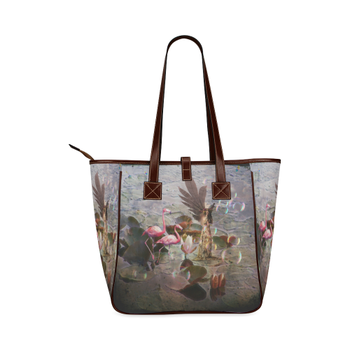 Winged Fairy with Flamingos Classic Tote Bag (Model 1644)