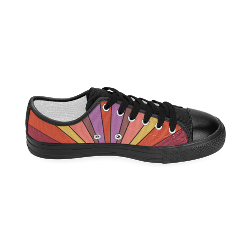 Sunset - Vibrant Shades of Orange & Yellow Women's Classic Canvas Shoes (Model 018)