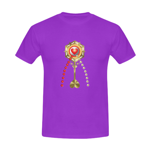 Catholic Holy Communion: Divine Mercy -Purple Men's Slim Fit T-shirt (Model T13)