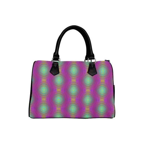 NEON colored TARGET STRIPES pattern Boston Handbag (Model 1621)