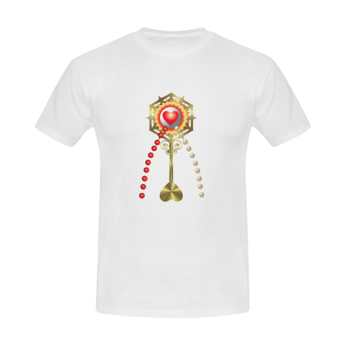 Catholic Holy Communion: Divine Mercy - White Men's Slim Fit T-shirt (Model T13)