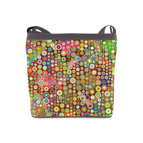 Multicolored RETRO POLKA DOTS pattern Crossbody Bags (Model 1613)