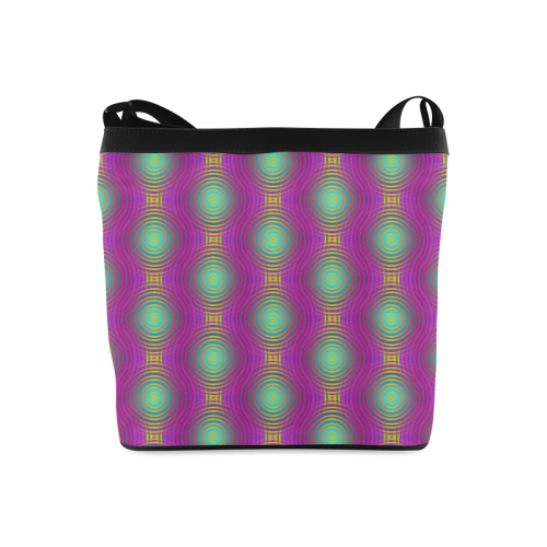 NEON colored TARGET STRIPES pattern Crossbody Bags (Model 1613)