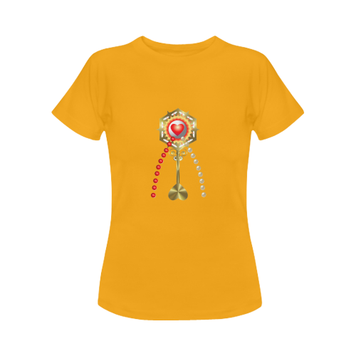 Catholic Holy Communion: Divine Mercy -Orange Women's Classic T-Shirt (Model T17）