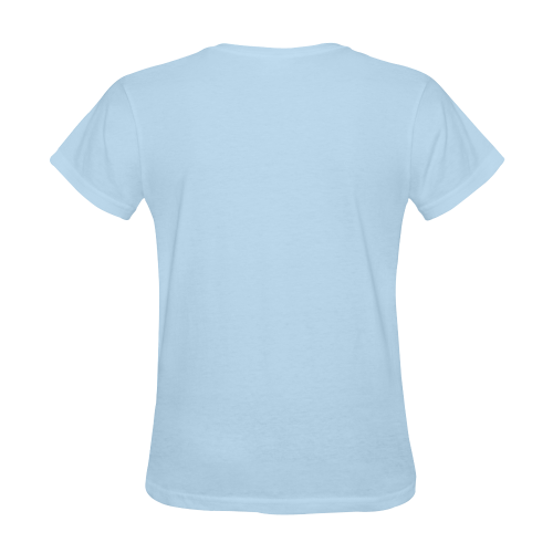 Catholic Holy Communion: Divine Mercy - Baby Blue Sunny Women's T-shirt (Model T05)