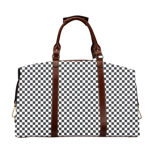 RACING / CHESS SQUARES pattern - black Classic Travel Bag (Model 1643)