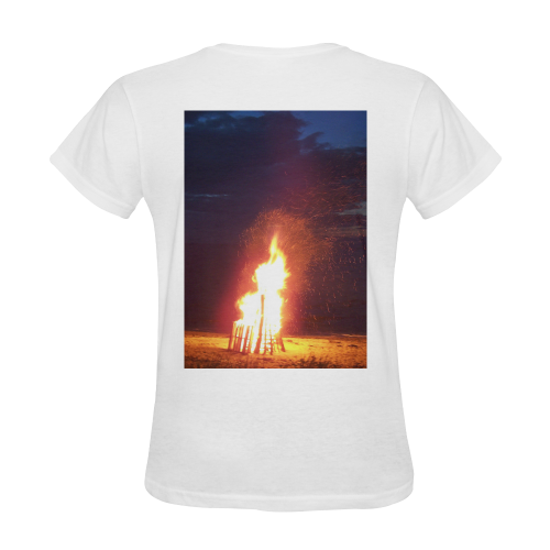 Beach Bonfire Blazing Sunny Women's T-shirt (Model T05)