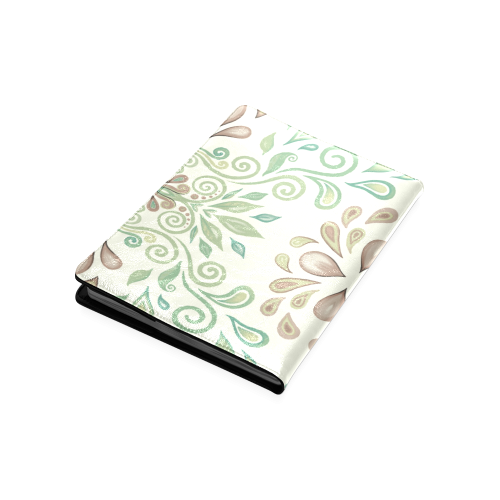 Green watercolor ornament Custom NoteBook B5