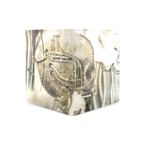 Awesome technical skull, vintage design Men's Leather Wallet (Model 1612)
