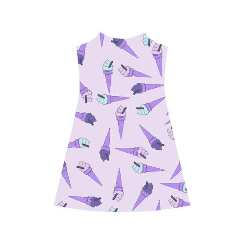 Purple Ice Cream Fun Alcestis Slip Dress (Model D05)