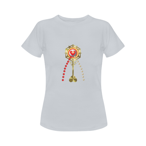 Catholic Holy Communion: Divine Mercy -Silver Women's Classic T-Shirt (Model T17）
