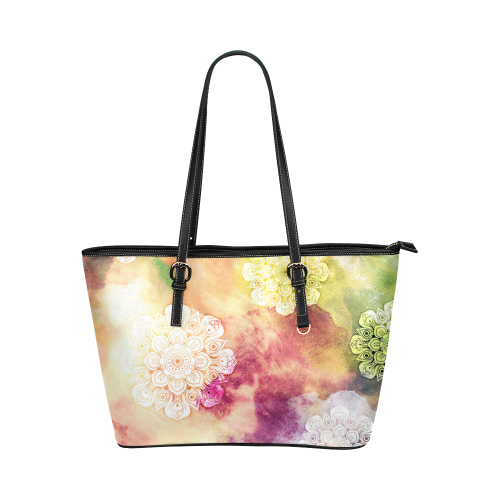 Watercolor LOTUS MANDALA Pattern - grunge style