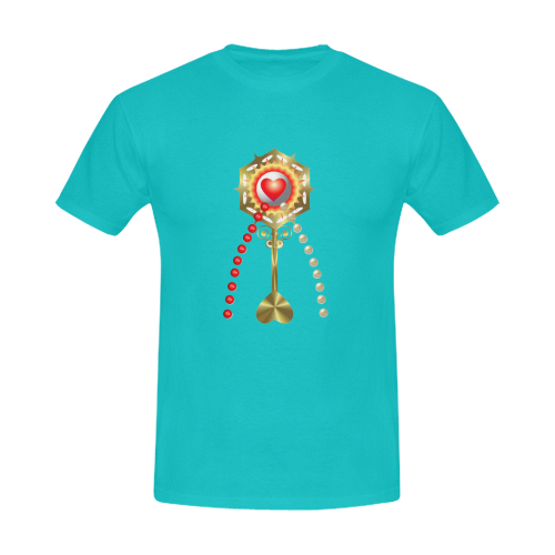 Catholic Holy Communion: Divine Mercy -Aqua Men's Slim Fit T-shirt (Model T13)