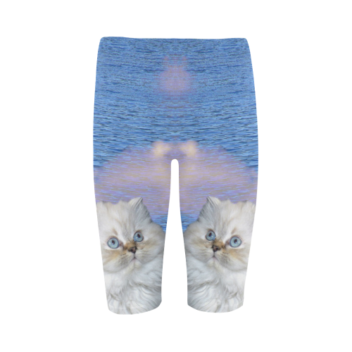 Cat and Water Hestia Cropped Leggings (Model L03)