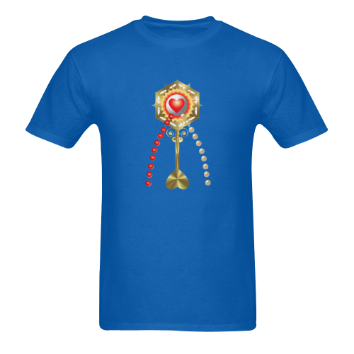 Catholic Holy Communion: Divine Mercy - Royal Blue Men's T-Shirt in USA Size (Two Sides Printing)